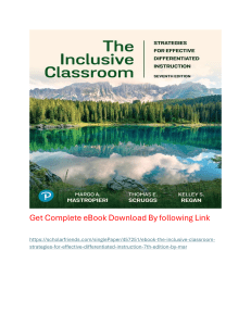 Inclusive Classroom Strategies: Differentiated Instruction, 7th Ed.