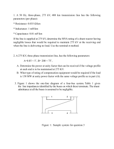 Power System Analysis Problems: Transmission Lines & Y-Bus