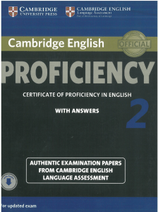 Cambridge English Proficiency 2: Authentic Exam Papers