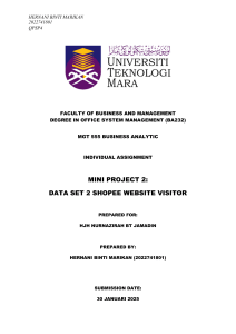 Shopee Website Visitor Analysis: Business Analytics Assignment