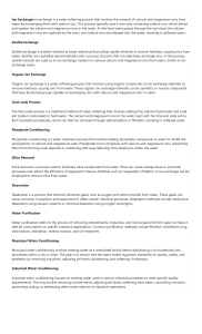 Water Treatment & Conditioning Processes Overview