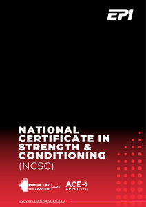 NCSC Strength & Conditioning Certification Course Overview