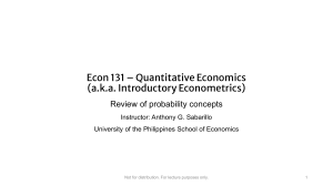 Probability Concepts in Econometrics: A Review