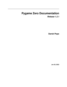 Pygame Zero Documentation: Game Development Guide