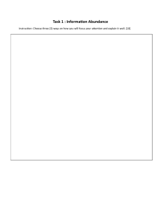 Information Abundance: Focus Your Attention