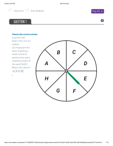 Probability & Set Theory Worksheet