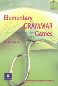 Elementary Grammar Games: Fun English Grammar Coursebook