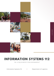 Information Systems in a Business Environment Coursebook