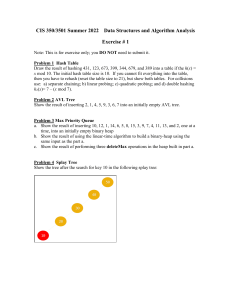 Data Structures & Algorithms Exercise: Hash Tables, Trees, Queues