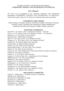 Surface Chemistry & Physics Conference - Kyiv 2024
