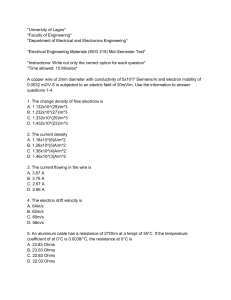 Electrical Engineering Materials Test - University of Lagos