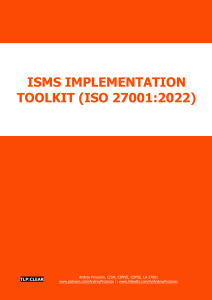 ISMS Implementation Toolkit (ISO 27001:2022)