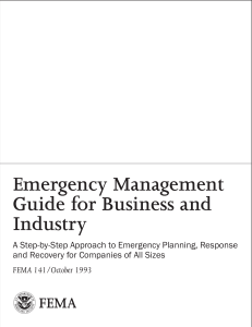 Emergency Management Guide for Business & Industry