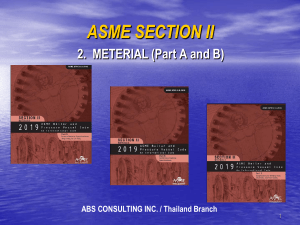 ASME Section II Material Specifications Presentation