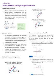 Vector Addition: Graphical Method - Lesson