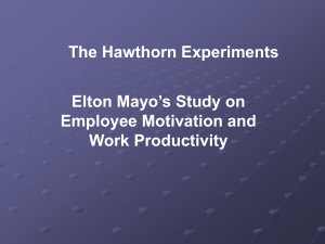 Hawthorne Experiments: Employee Motivation & Productivity