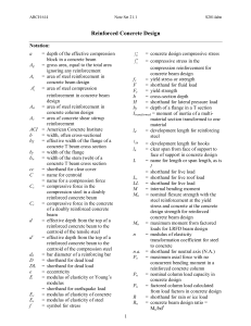 Reinforced Concrete Design Notation & Ultimate Strength