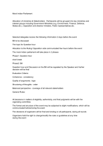 Mock Indian Parliament Event Guide