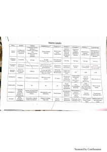 Kingdom Animalia Phyla Comparison Table