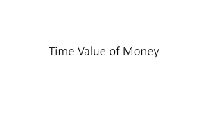 Time Value of Money: Investment & Financial Decisions