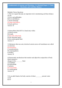 Fundamentals of Anatomy and Physiology