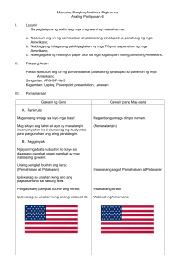 Araling Panlipunan 6: American Period Lesson Plan