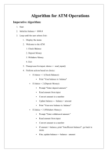 ATM Algorithm: Imperative vs. Declarative