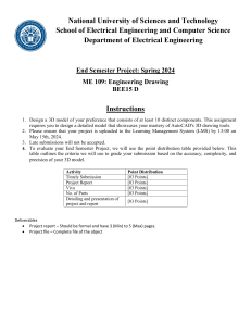 Engineering Drawing Project: 3D Model Design