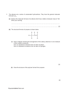 Chemistry Exam Paper: Alkenes, Extraction, Equilibrium