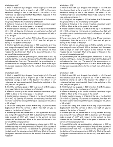 Conservation of Energy Worksheet: Physics Problems