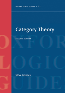 Category Theory, Second Edition - Textbook by Steve Awodey