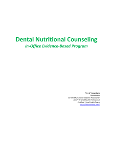 Dental Nutritional Counseling Program Outline