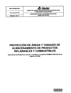 NRF-015-PEMEX-2012: Protección de Áreas y Tanques Inflamables