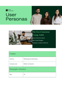 User Personas: Marketing & Advertising Target Audience