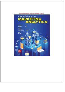 Essentials of Marketing Analytics Textbook