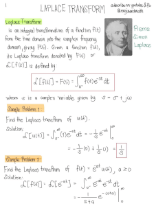 Laplace Transform: Definition and Examples