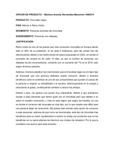 Chocolate Negro para Diabéticos en Reino Unido: Propuesta de Producto