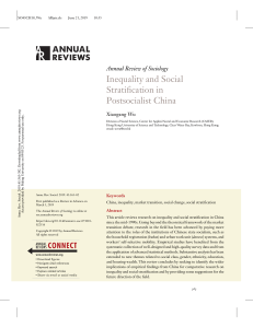 Inequality & Stratification in Postsocialist China: A Review