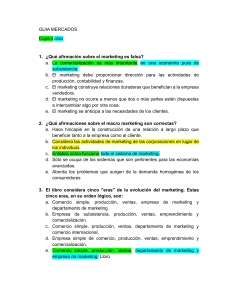 Guía de Estudio de Marketing: Preguntas y Conceptos Clave