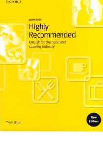 Highly Recommended: English for Hotel & Catering Workbook