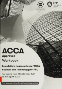 ACCA Business & Technology Workbook (FBT/BT) 2021-2022