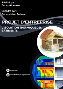 Isolation thermique des bâtiments : Projet d'entreprise