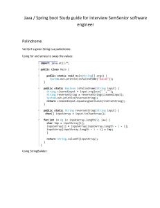 Java/Spring Boot Interview Study Guide: Palindrome & Data Structures