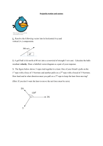 Projectile Motion & Vectors Worksheet