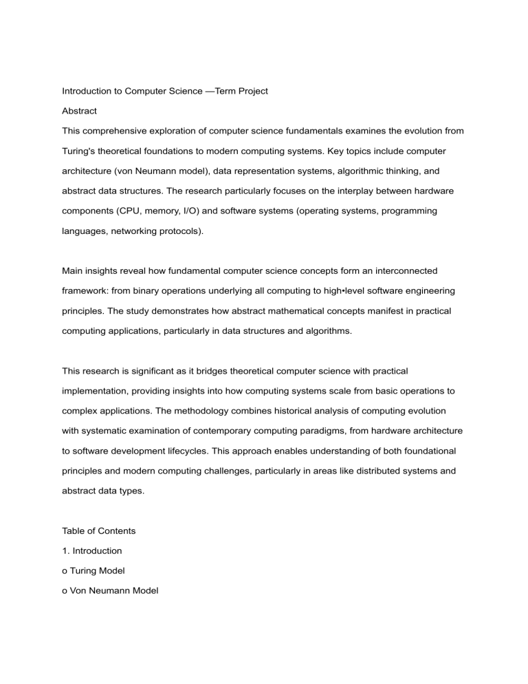 computer-science-fundamentals-term-project-overview