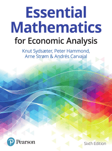 Essential Mathematics for Economic Analysis Textbook