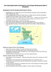 Ganges/Brahmaputra Delta: Flooding Case Study in Bangladesh