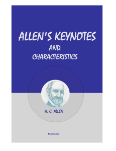 Allen's Keynotes: Homeopathic Materia Medica