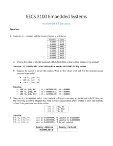 EECS 3100 Embedded Systems Homework Solutions