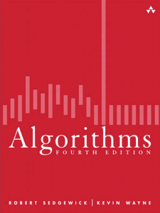 Algorithms, Fourth Edition - Textbook by Sedgewick & Wayne